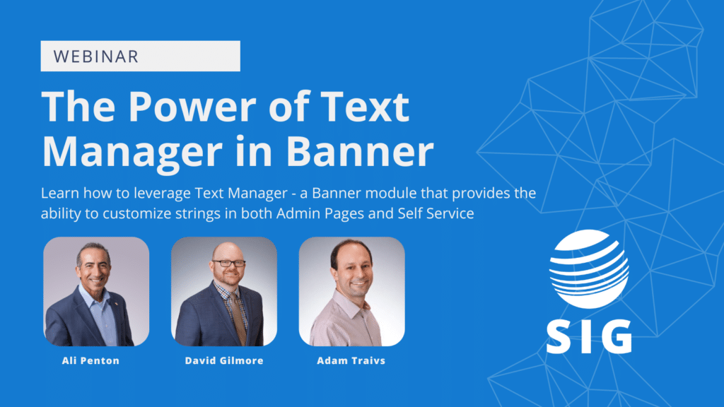 Webinar The Power of Text Manager in Banner