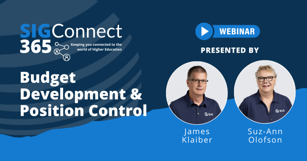 Webinar Budget Development and Position Control